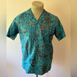 Mint Vintage 1940/50’s Hookano Hawaiian shirt. Primitive nautical theme Men’s S.